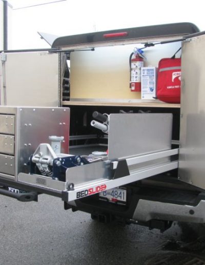 custom fabrication, back of a grey truck, Hi-Lite Truck Accessories, Surrey BC